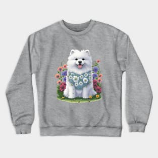 samoyed dog lover Crewneck Sweatshirt